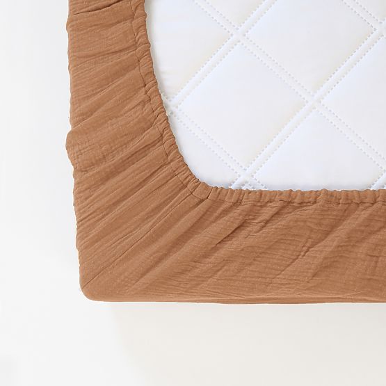 Mušelínové prostěradlo Ourbaby 160x80 cm - toffi