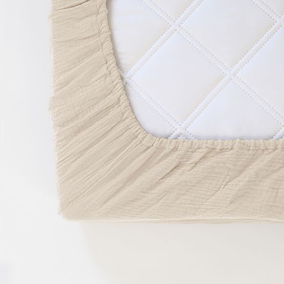 Mušelínové prostěradlo Ourbaby 200x90 cm - ecru