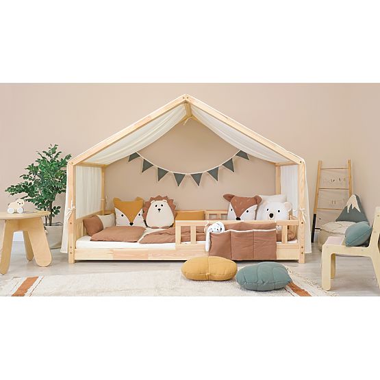 Mušelínový polštářek Ourbaby 38x35 cm List - hořčicový