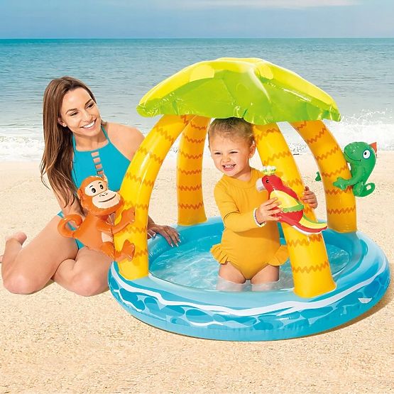 Nafukovací dětský bazének ostrov stříška INTEX 58417