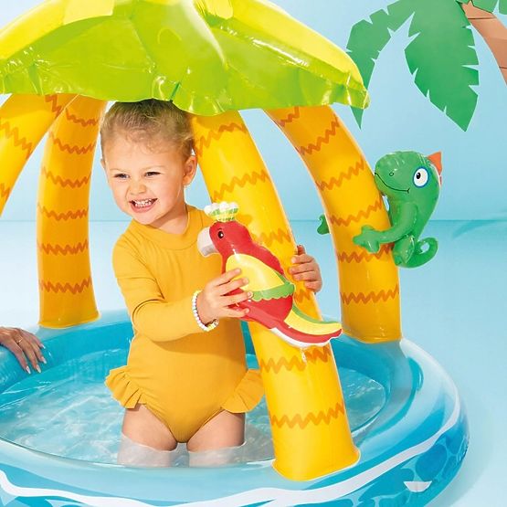 Nafukovací dětský bazének ostrov stříška INTEX 58417