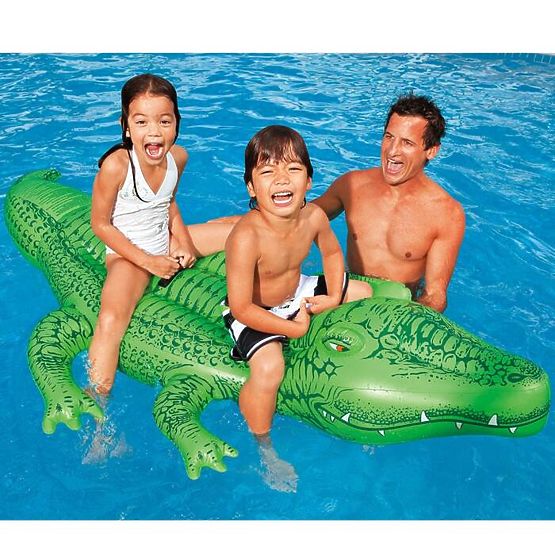 Nafukovací krokodýl matrace na plavání s úchyty 203x114 cm INTEX 58562