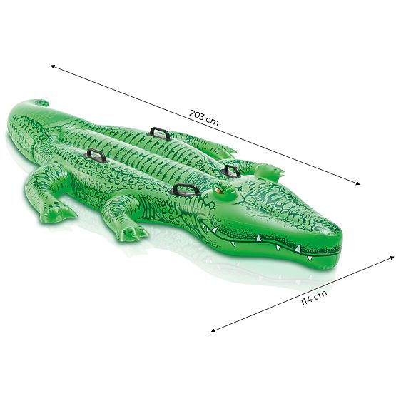Nafukovací krokodýl matrace na plavání s úchyty 203x114 cm INTEX 58562