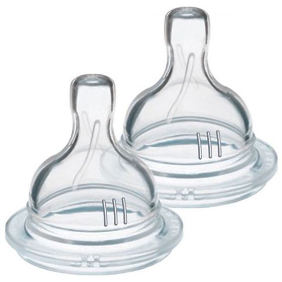 Náhradní dudlík Avent Classic+ variabilní průtok 2 ks Transparentní