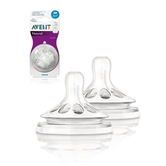 Náhradní dudlík Avent Natural 3+ - 2 ks Transparentní