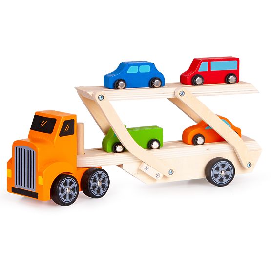 Nákladní auto s barevnými autíčky