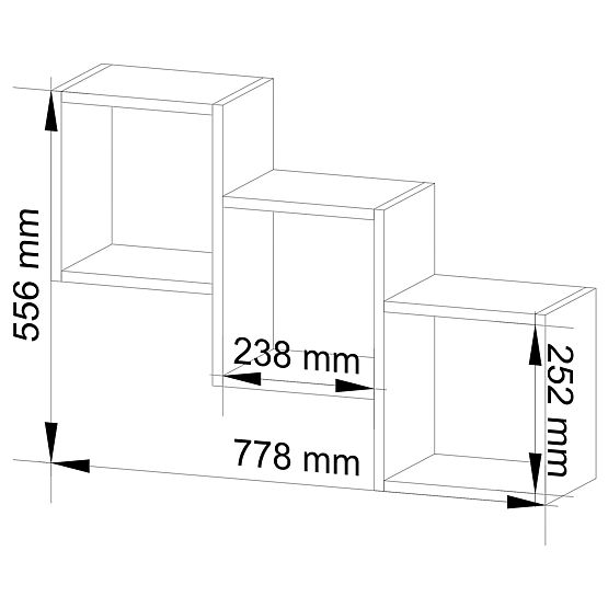 NÁSTĚNNÁ POLICE STAR BÍLÁ