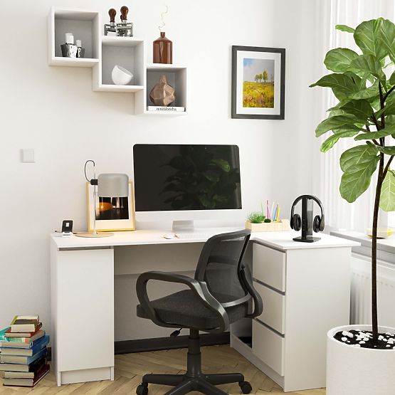 NÁSTĚNNÁ POLICE STAR BÍLÁ