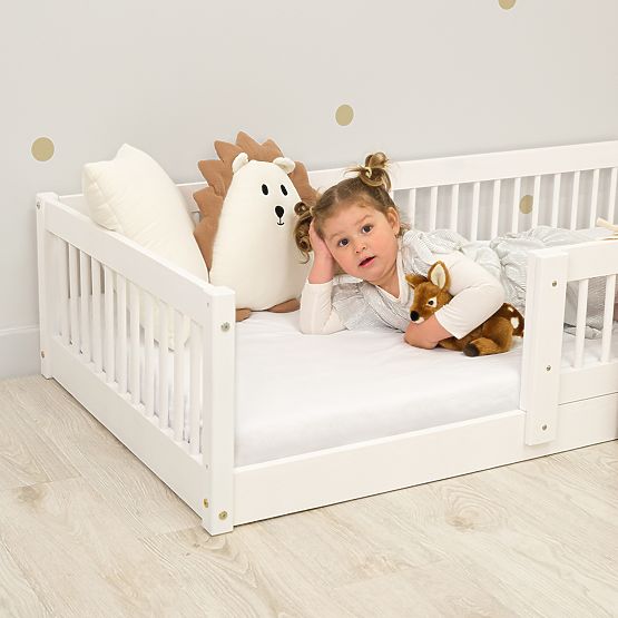Nízká postel pro děti Montessori Ourbaby Plus - bílá