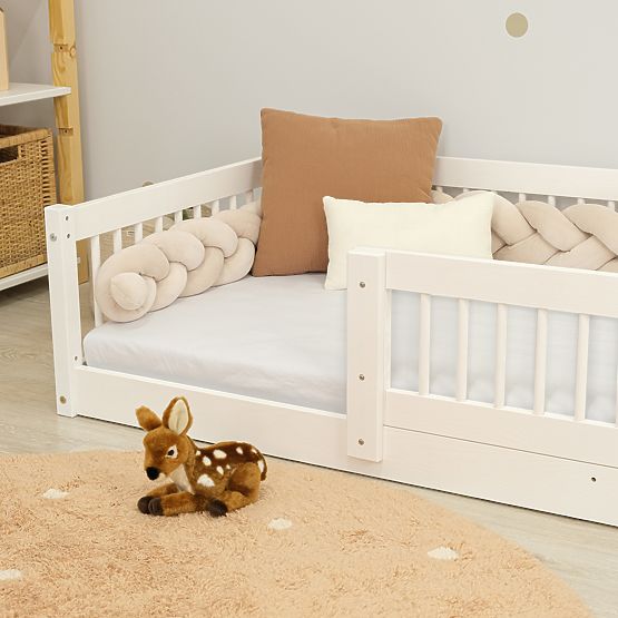 Nízká postel pro děti Montessori Ourbaby Plus - bílá