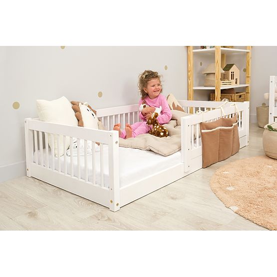 Nízká postel pro děti Montessori Ourbaby Plus - bílá