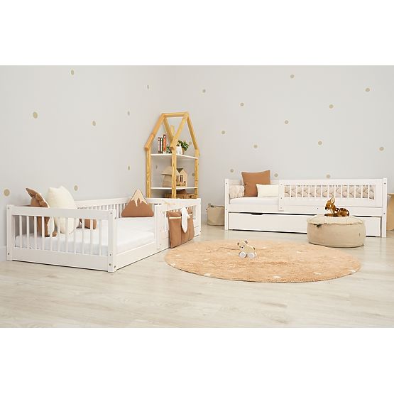 Nízká postel pro děti Montessori Ourbaby Plus - bílá