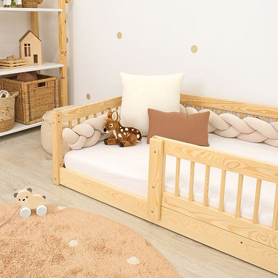 Nízká postel pro děti Montessori Ourbaby Plus - přírodní