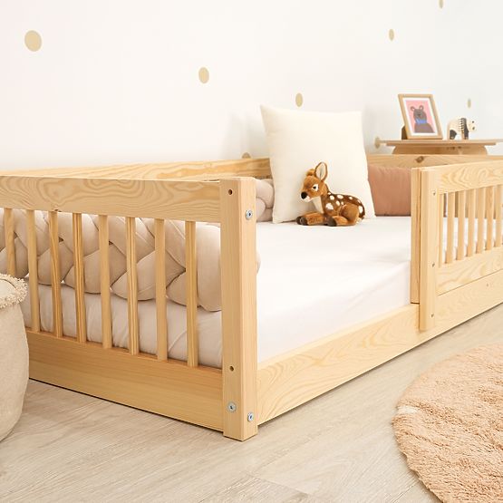Nízká postel pro děti Montessori Ourbaby Plus - přírodní