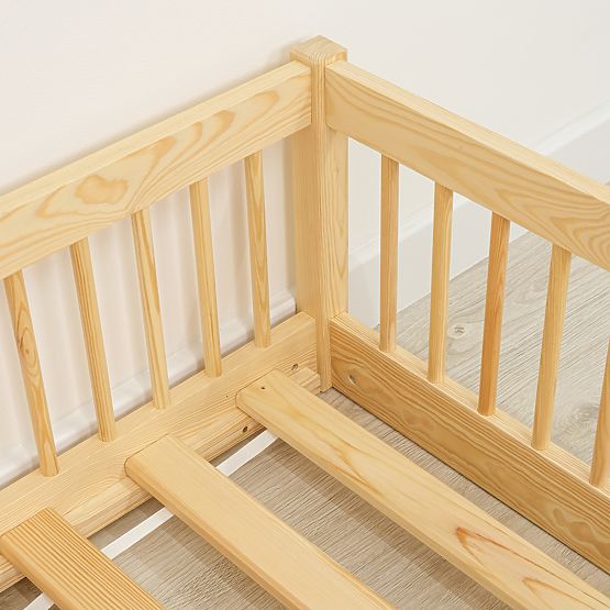 Nízká postel pro děti Montessori Ourbaby Plus - přírodní