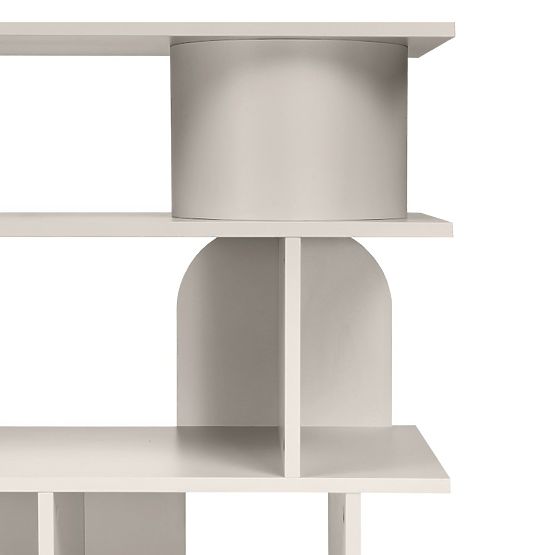 Nízký regál Rangali, kašmírový, zaoblený