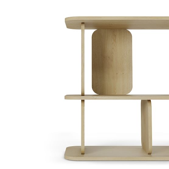 Nízký regál Tulumo, zaoblený, Dub Cremona Torro