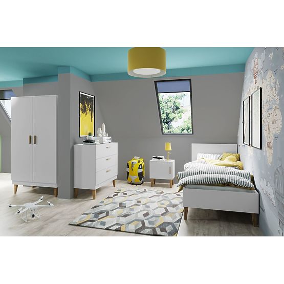 Noční stolek KUBI - bílý