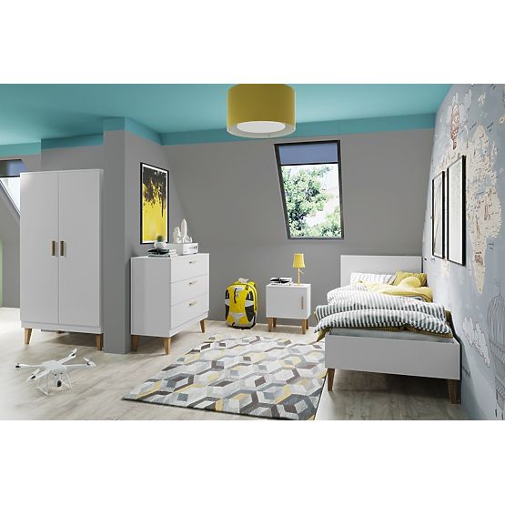 Noční stolek KUBI - bílý