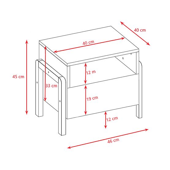 Noční stolek bílý - Viktor 