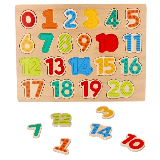 Nové dřevěné puzzle číslice - skládačka