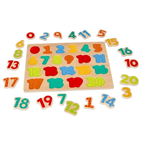 Nové dřevěné puzzle číslice - skládačka