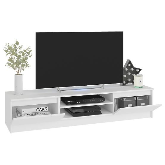 Obývací stěna CLP - sada nábytku vitrína + bílá TV skříňka