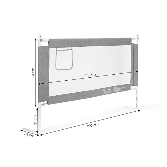 Ochranná zábrana na postel 150 cm ochrana pro děti ECOTOYS