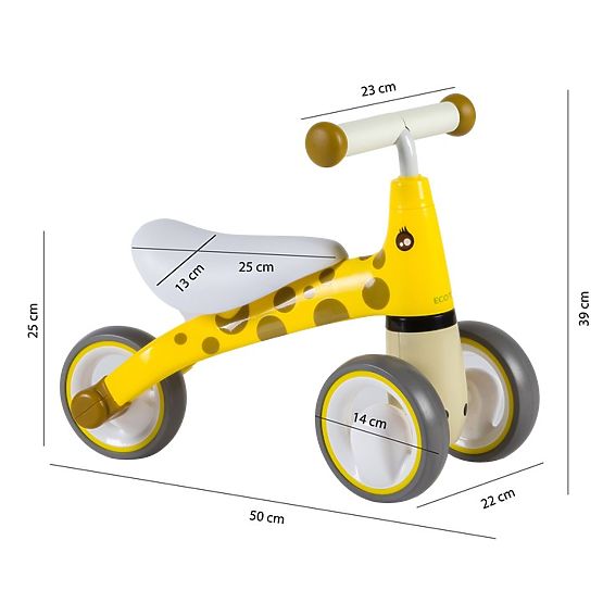 Odrážedlo Mini Žirafa - žluté
