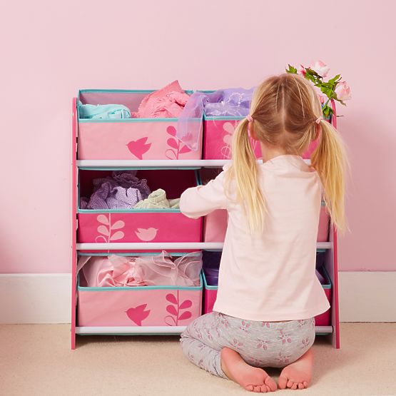 Organizér na hračky Květiny a ptáci