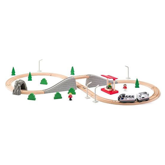 Osmička - dřevěná vláčkodráha s mostem 45 prvků