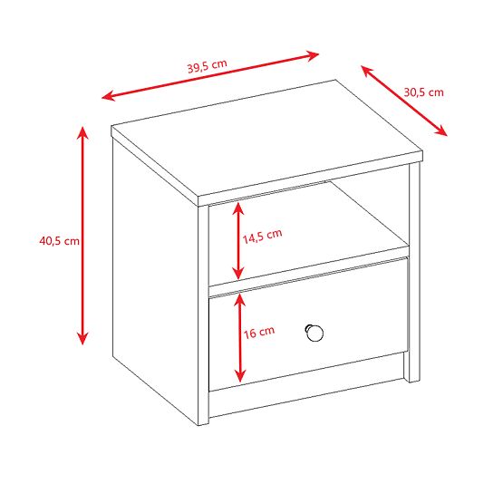 Ourbaby dětský noční stolek - modro-bílý