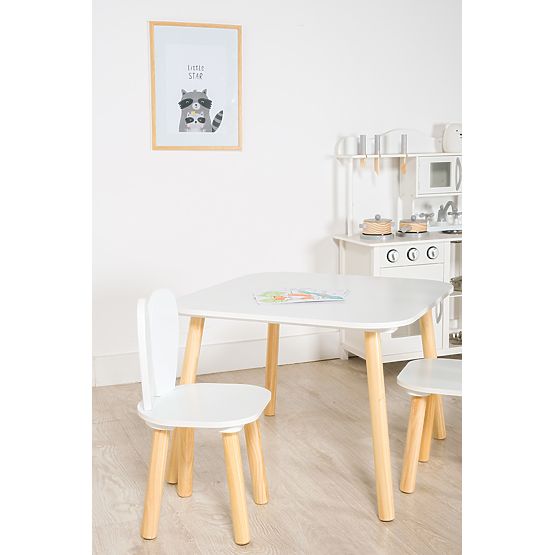 Ourbaby - Dětský stoleček a židličky s králičími oušky