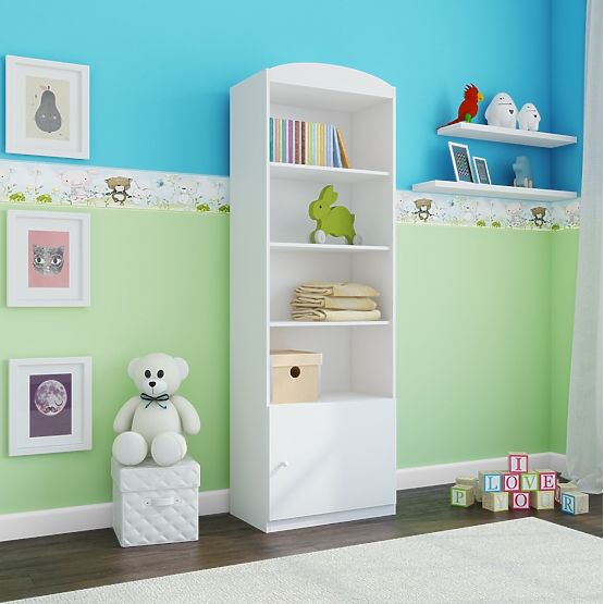 Ourbaby policový regál - úzký - bílý