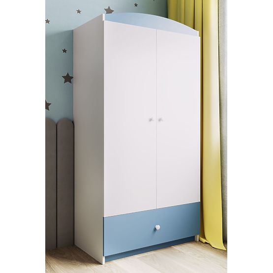 Ourbaby šatní skříň - modro-bílá
