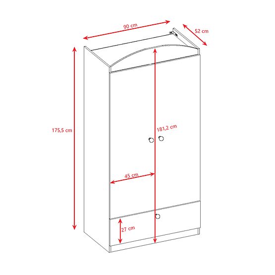 Ourbaby šatní skříň - modro-bílá