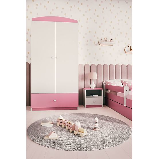 Ourbaby šatní skříň - růžovo-bílá