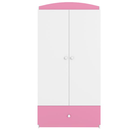 Ourbaby šatní skříň - růžovo-bílá
