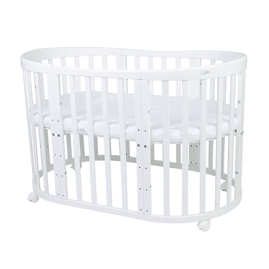 Oválná rostoucí postýlka Ruby 7v1 PLUS - bílá