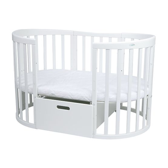 Oválná rostoucí postýlka Ruby 7v1 PLUS - bílá