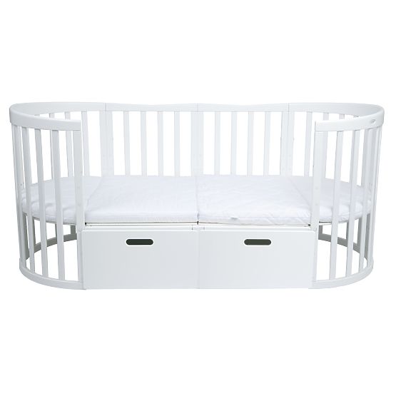 Oválná rostoucí postýlka Ruby 7v1 PLUS - bílá