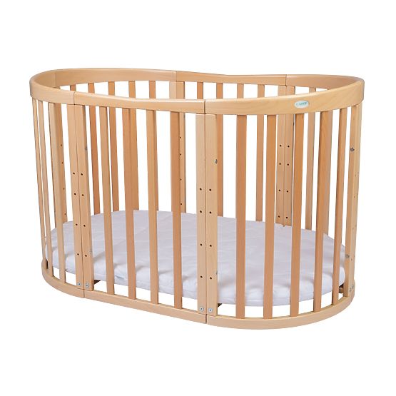 Oválná roustoucí postýlka Ruby 7v1 - přírodní