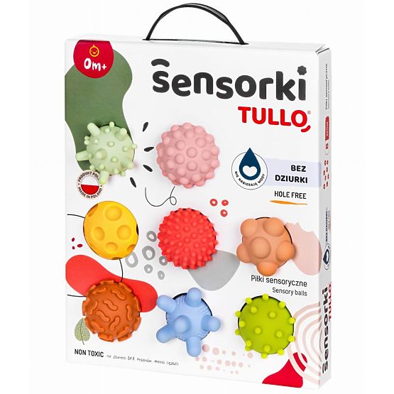 PASTELOVÉ Senzorické Míčky Tullo - 8 míčků bez otvorů