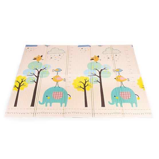 Pěnová podložka pro děti 200x180 cm vzdělávací oboustranná skládací měřítko růstu abeceda ECOTOYS