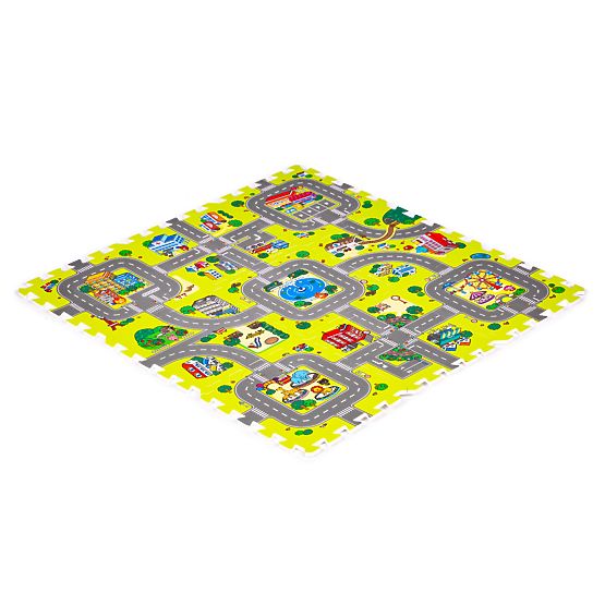 Pěnová podložka pro děti město 9 dílů 90,5x90,5 cm IPLAY