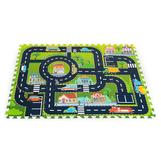 Pěnová podložka pro děti puzzle město ulice silnice IPLAY