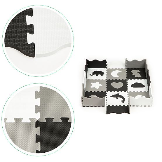 Pěnová podložka s ohrádkou puzzle suchý bazén 25ks ECOTOYS