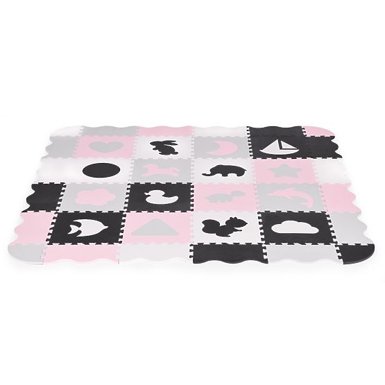 Pěnová podložka s ohrádkou puzzle suchý bazén 36 prvků ECOTOYS