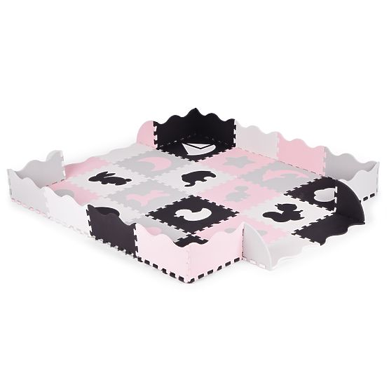 Pěnová podložka s ohrádkou puzzle suchý bazén 36 prvků ECOTOYS