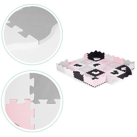 Pěnová podložka s ohrádkou puzzle suchý bazén 36 prvků ECOTOYS